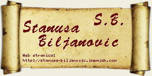 Stanuša Biljanović vizit kartica